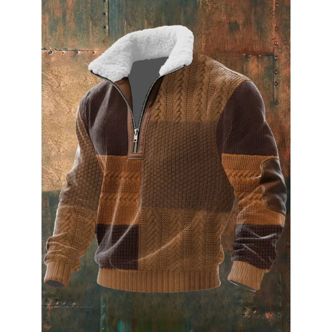 Ibrahima – Fleece Rollkragen Pullover Mit Reißverschluss