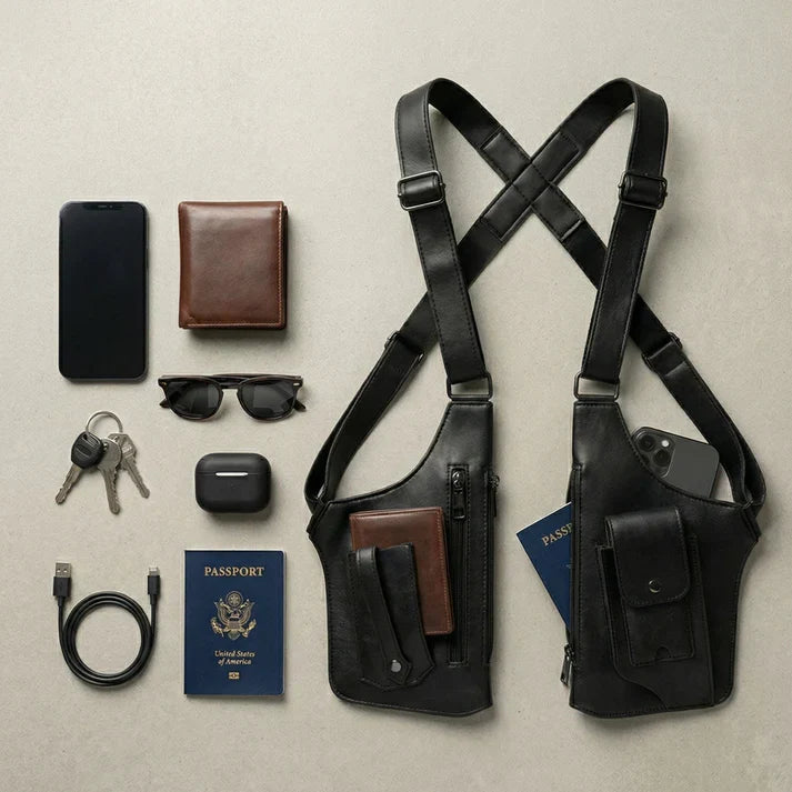 Brousseau – Verstellbarer Umhängegurt mit Holstertasche