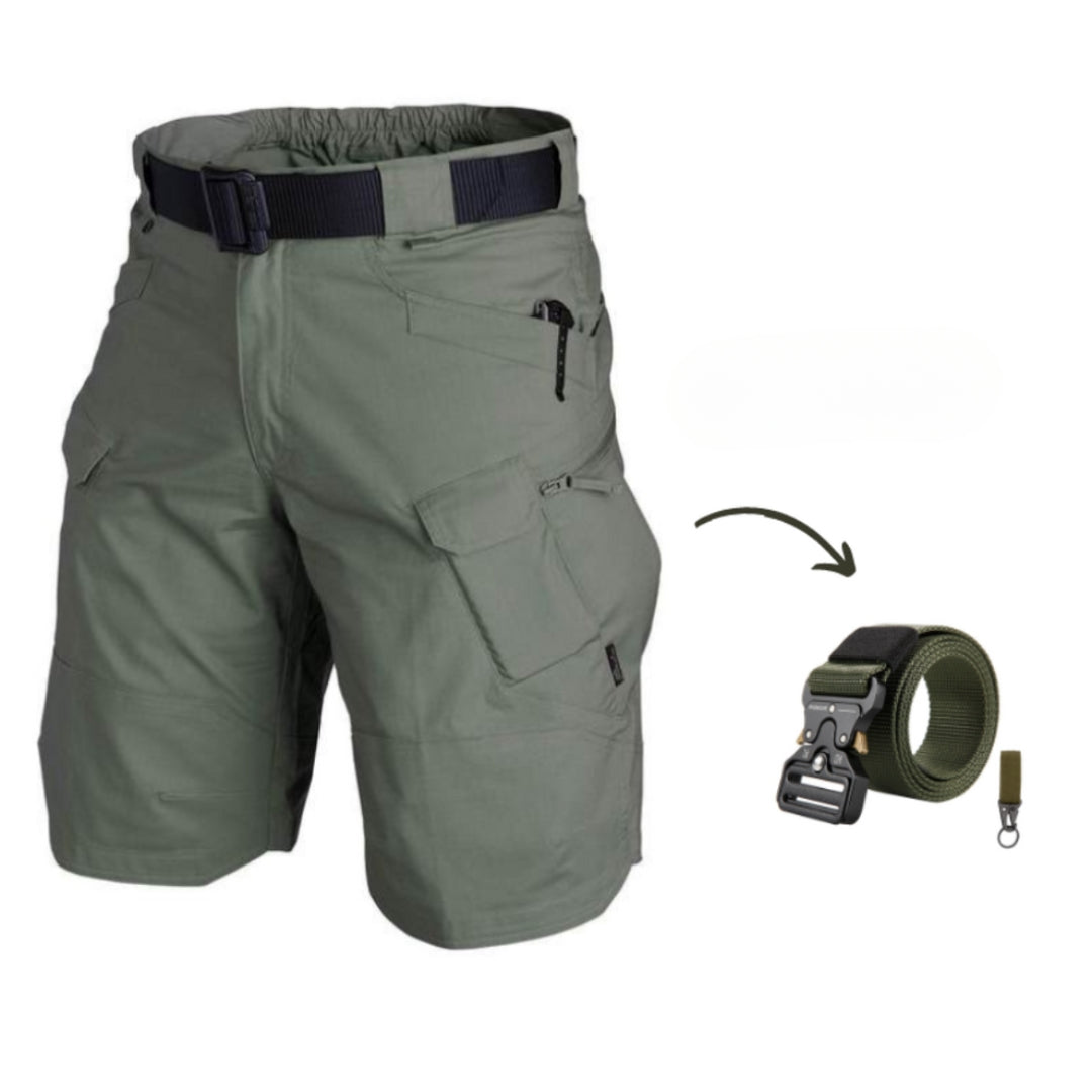 Kazuya - Cargo-Kurze Hosen mit 7 Taschen + Freier Gürtel