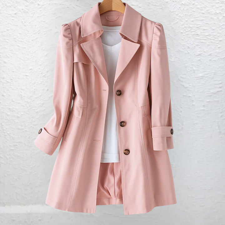 Ellice - Langärmeliger Trenchcoat Mit Knöpfen