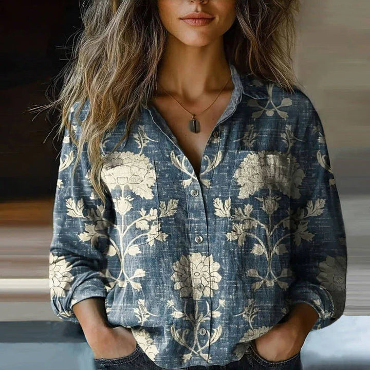 Morena - Vintage Bedruckte Bluse