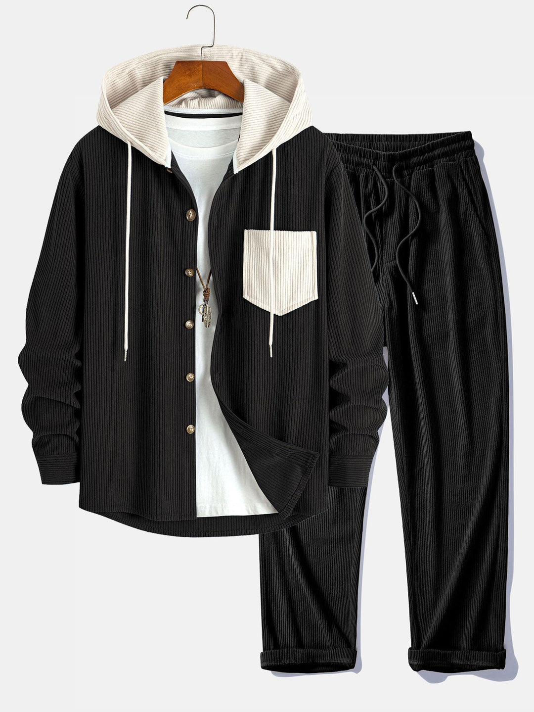 Cadmus – Set Aus Kapuzen Hemd Und Hose Aus Cord