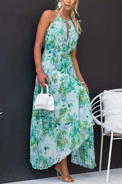 Monyca – Elegantes Midikleid Mit Blumenmuster Und Plissee