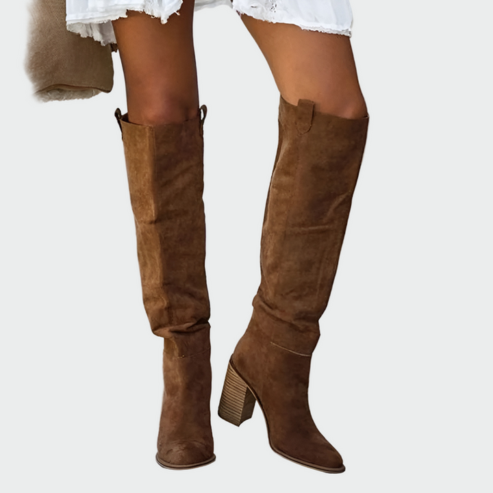 Giada - Elegante Kniehohe Lederstiefel