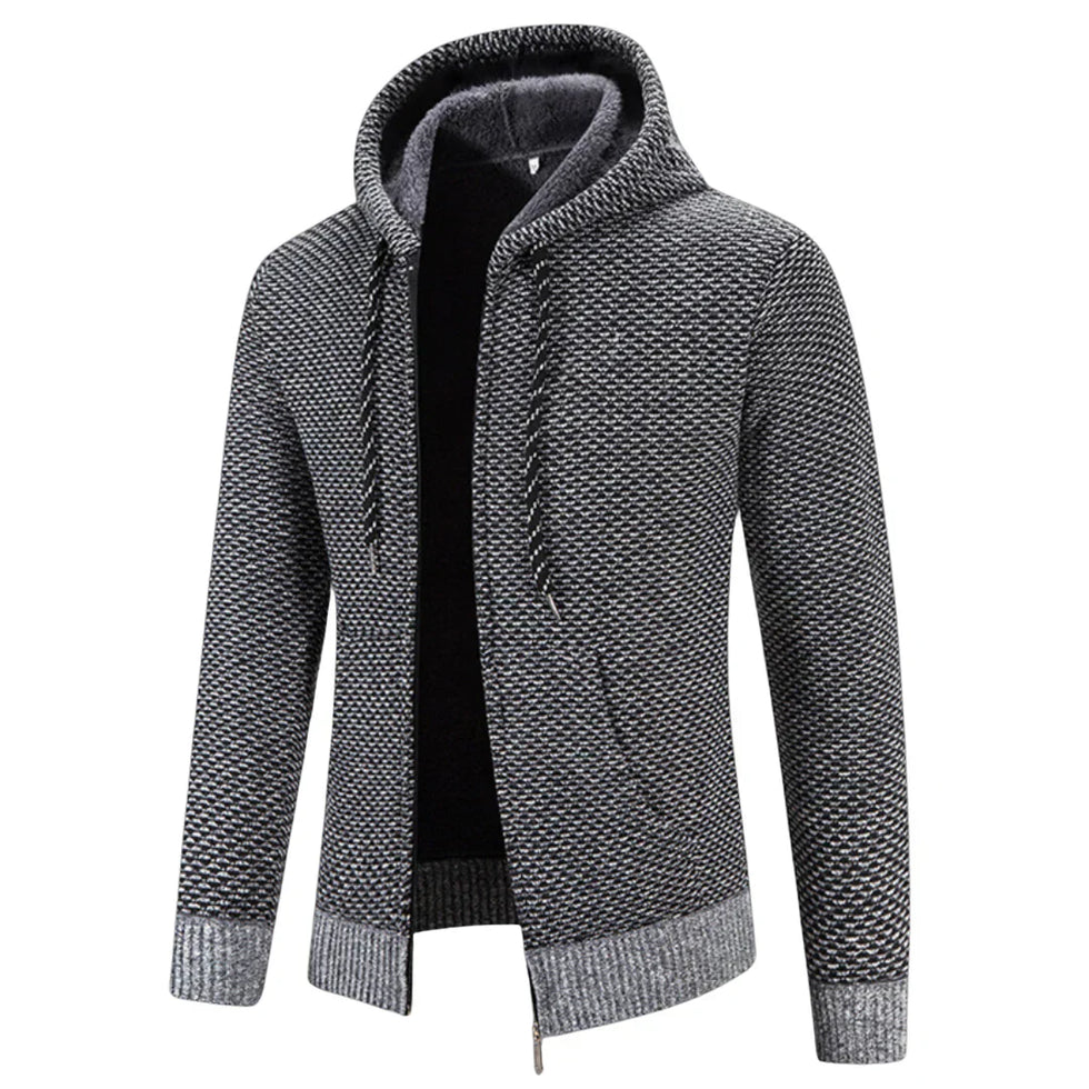 Lucien – Langärmeliger Kapuzenpullover Mit Reißverschluss