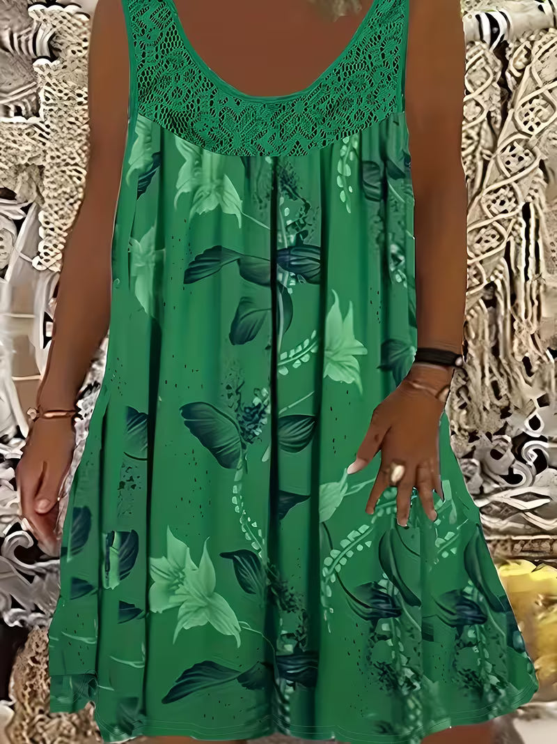 Samudri - Lockeres Armelloses Maxi Kleid Mit Rundhalsausschnitt