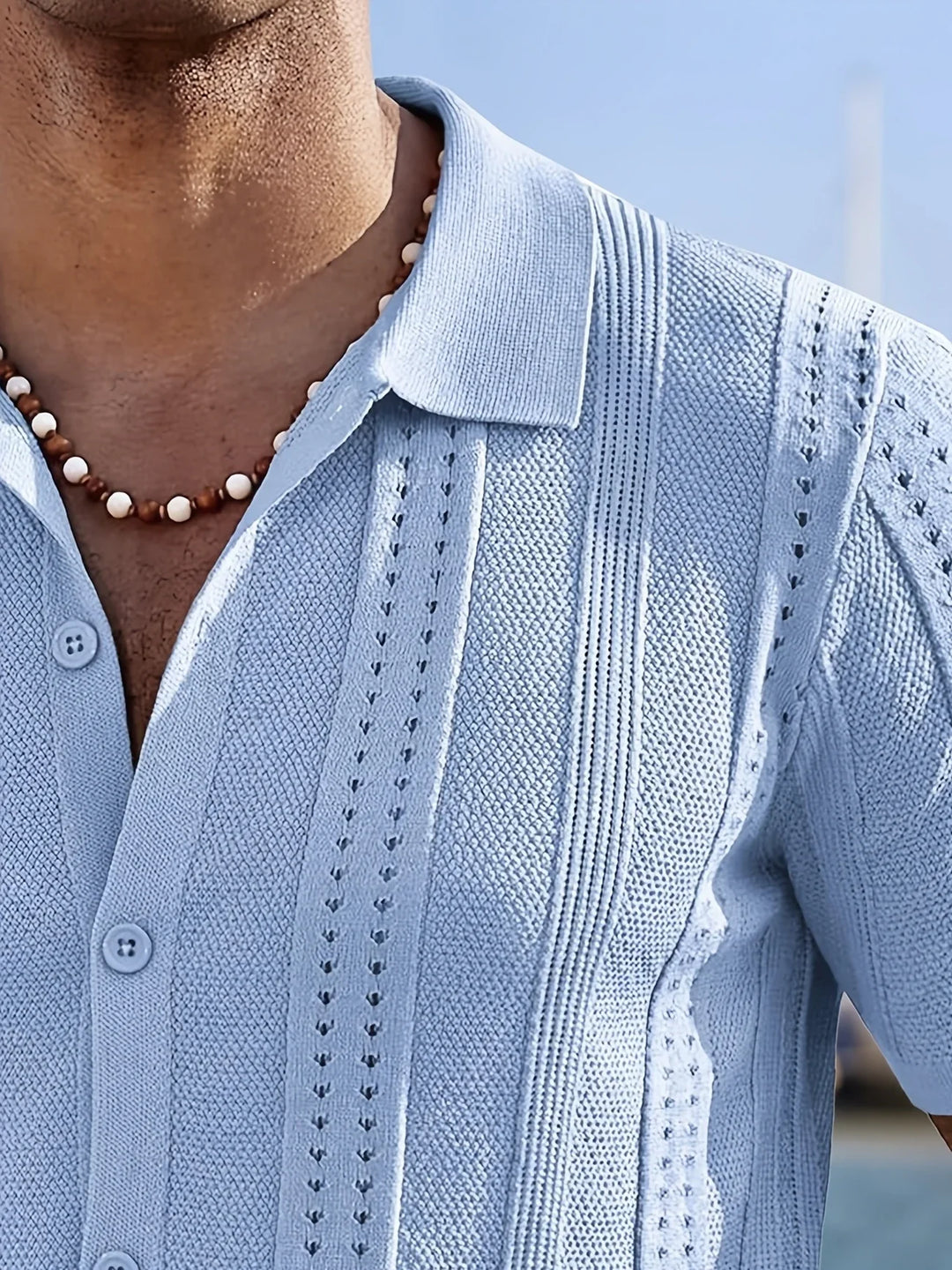Semyon – Modisches Strickhemd Mit Aufwendigem Muster