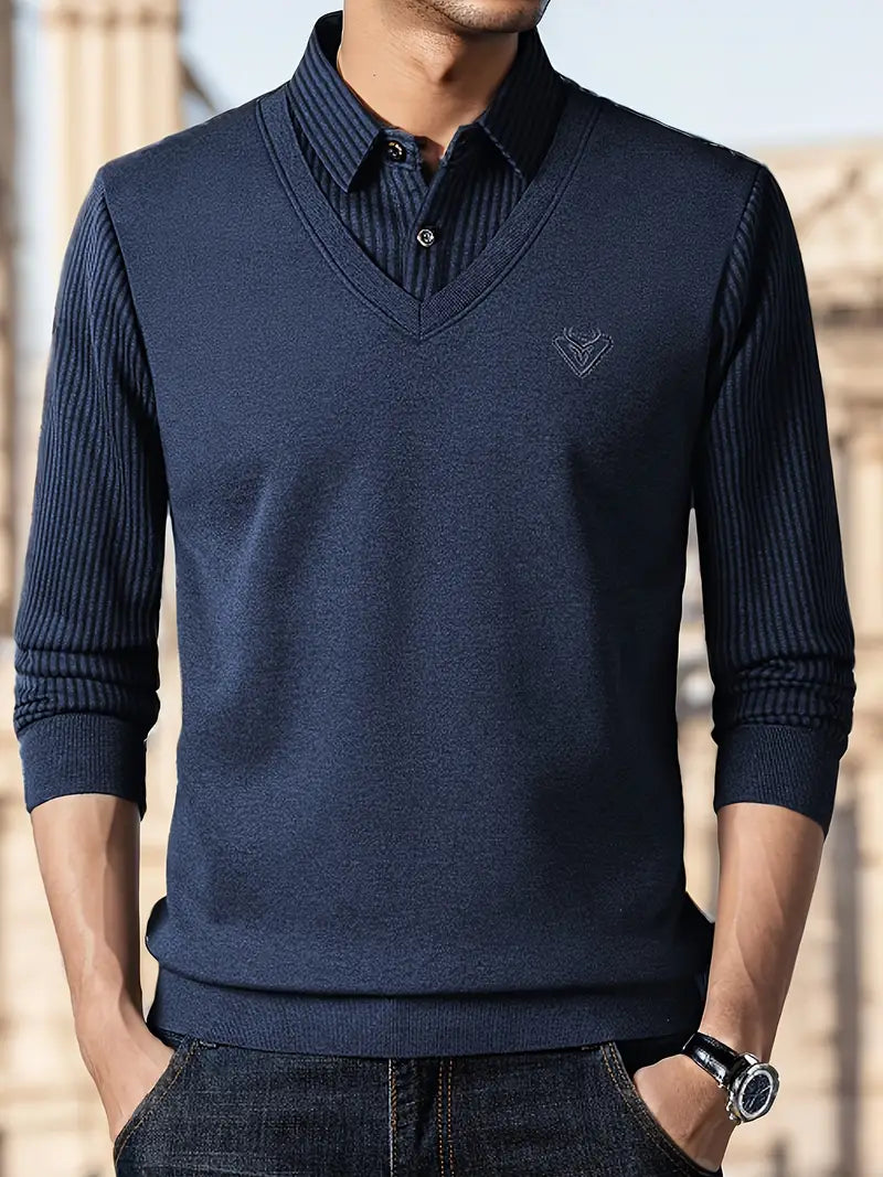 Leroy – Lässiger Langarm Strickpullover