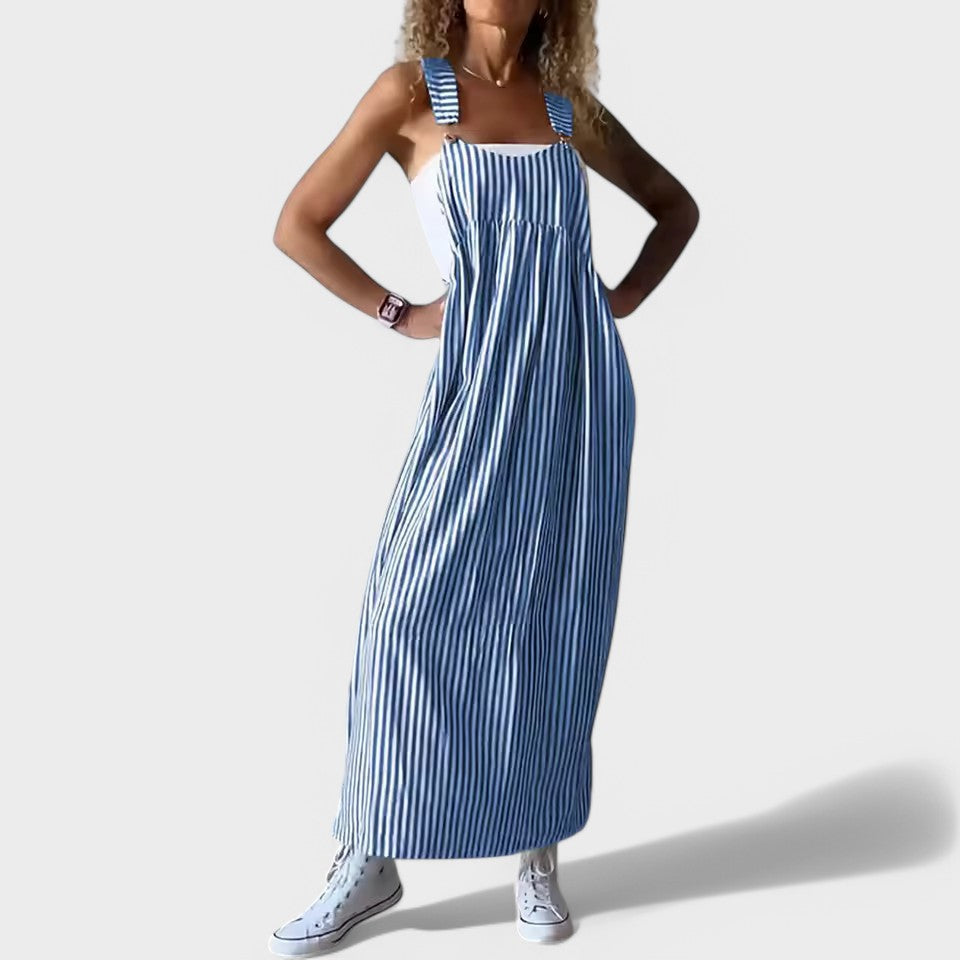 Guzel – Stilvolles Maxikleid Mit Streifenprint
