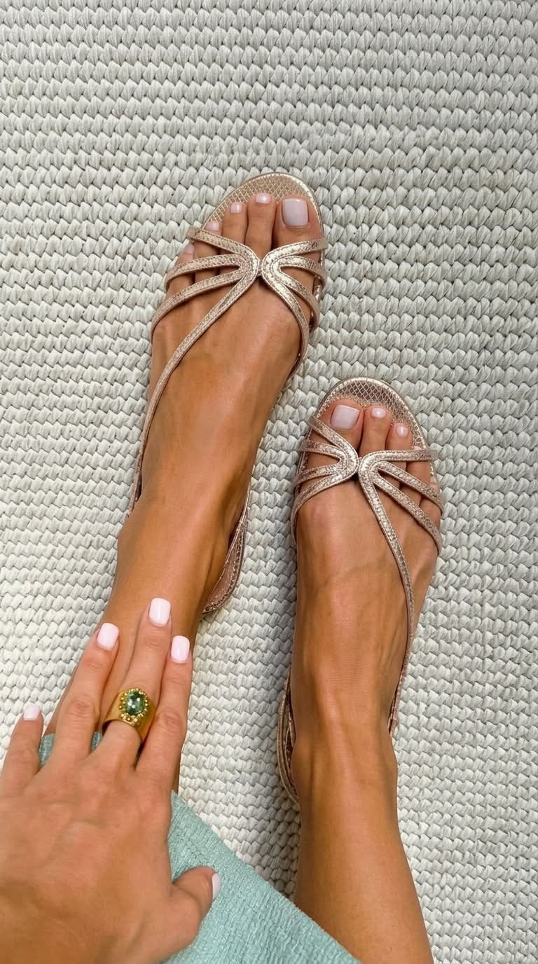 Schila – Glänzende Sandalen mit Riemchen