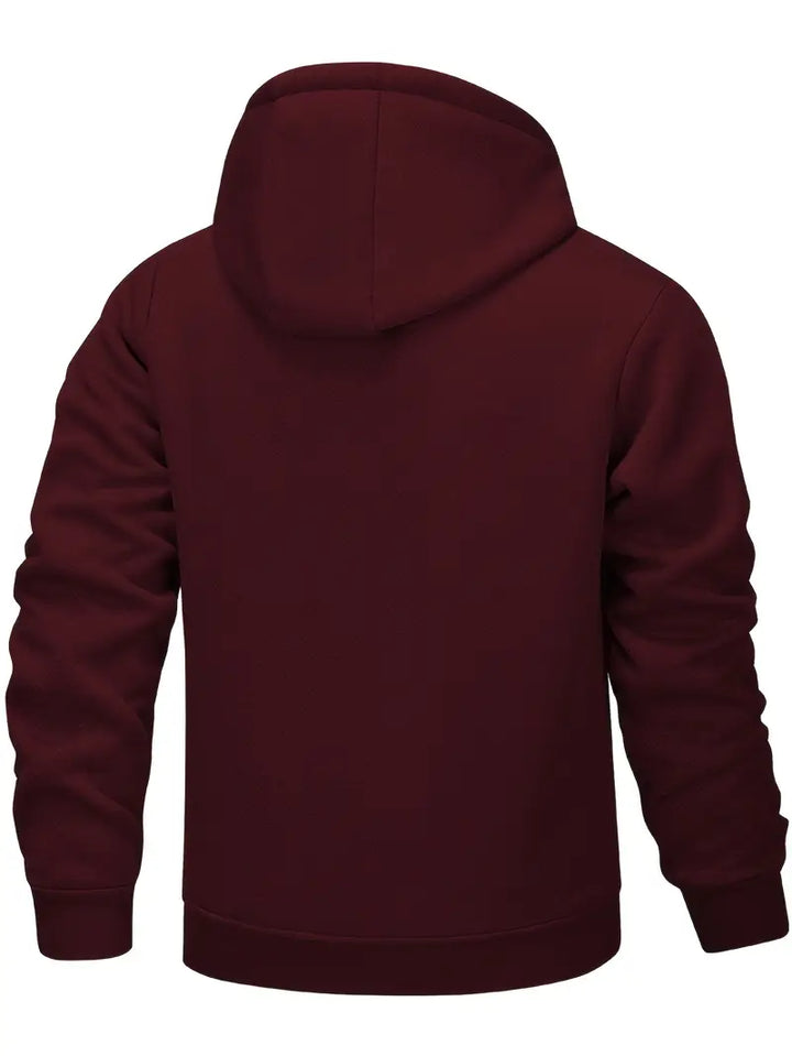 Helge - Lässiger Kapuzenpullover Mit Langen Ärmeln Und Reißverschluss