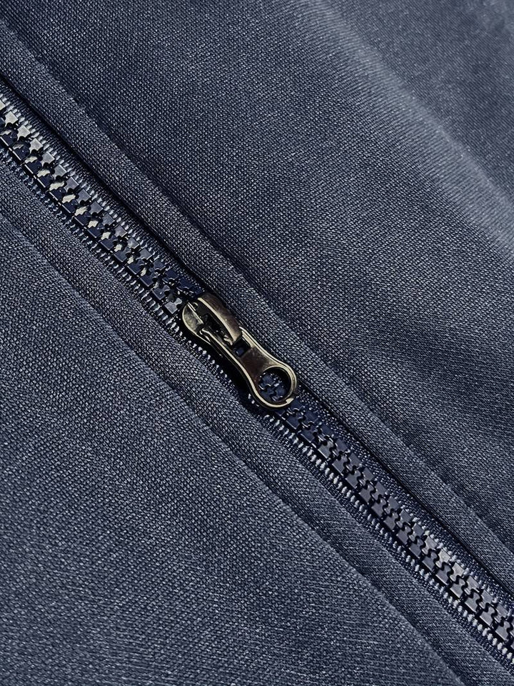 Oziel - Warme Fleece Jacke Mit Kapuze Und Reißverschluss