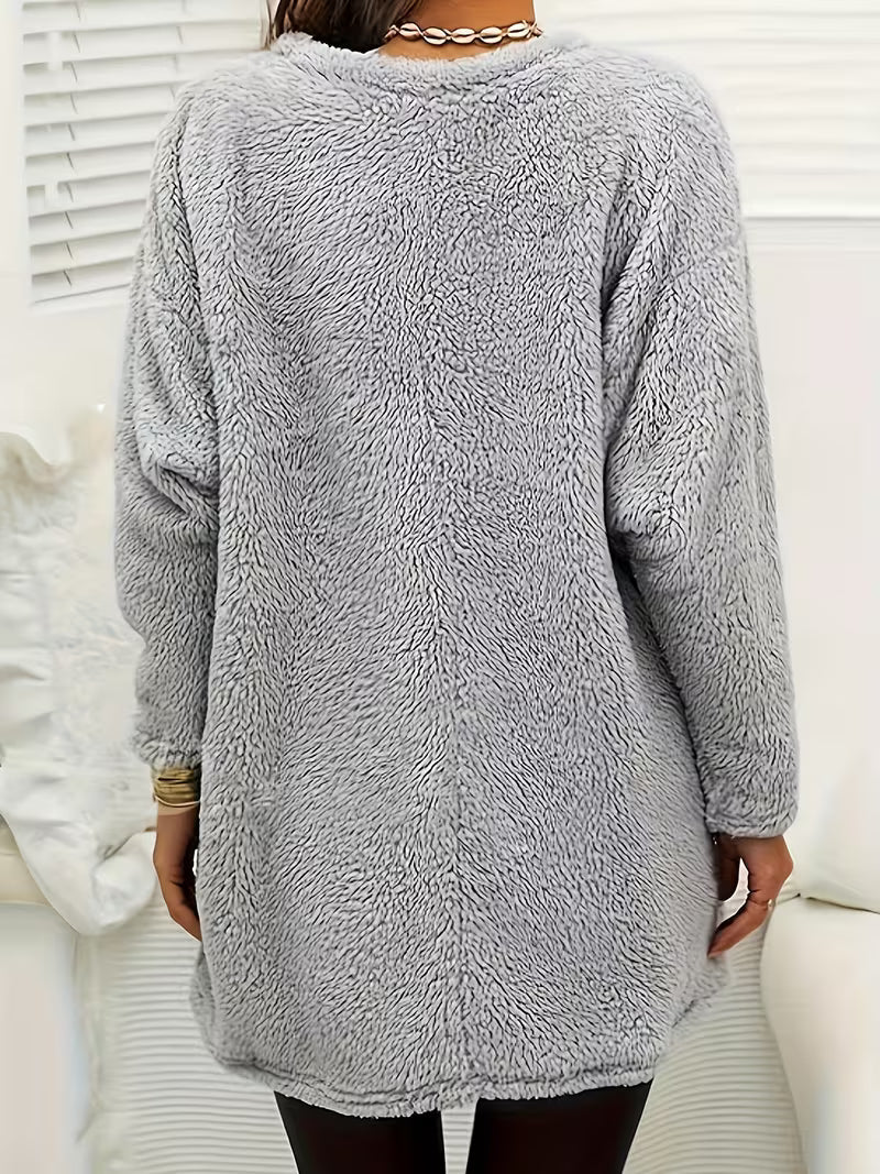 Zibija – Fleece-Sweatshirt Mit Löwenzahn-Drucken