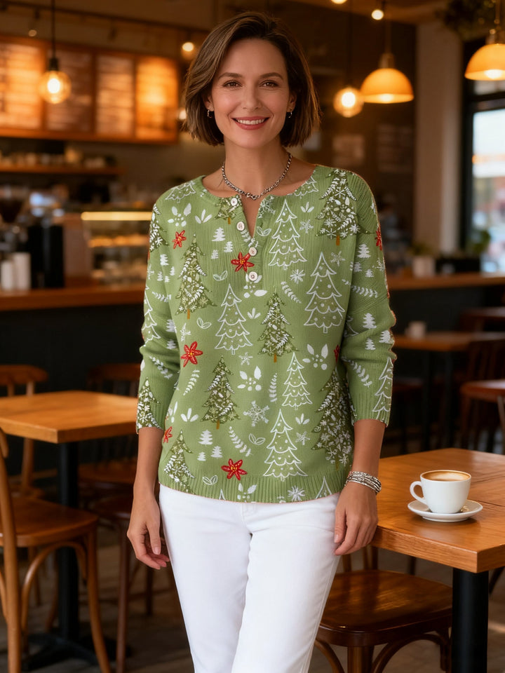 Nocchi – Weihnachts Pullover Mit Knöpfen