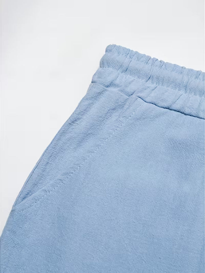 Raekwon – Leinen-Shorts Mit Elastischem Bund Und Kordelzug