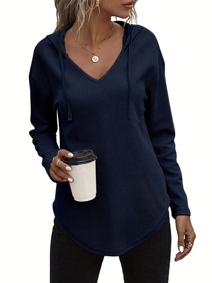 Heydi – Langarm Pullover Mit Kapuze Und Abgerundetem Saum