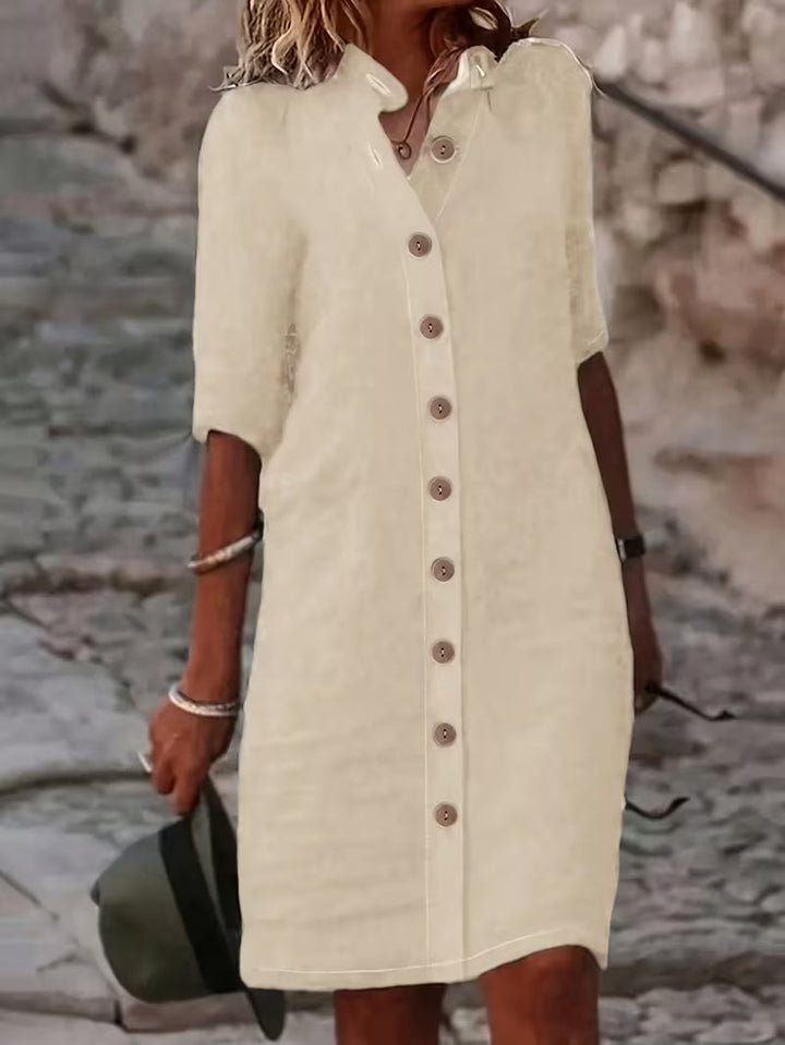 Keiniza – Kurzarm-Hemd Kleid