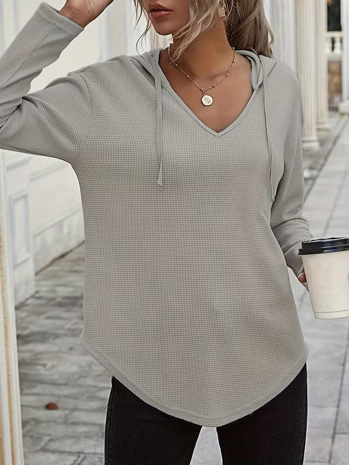 Heydi – Langarm Pullover Mit Kapuze Und Abgerundetem Saum