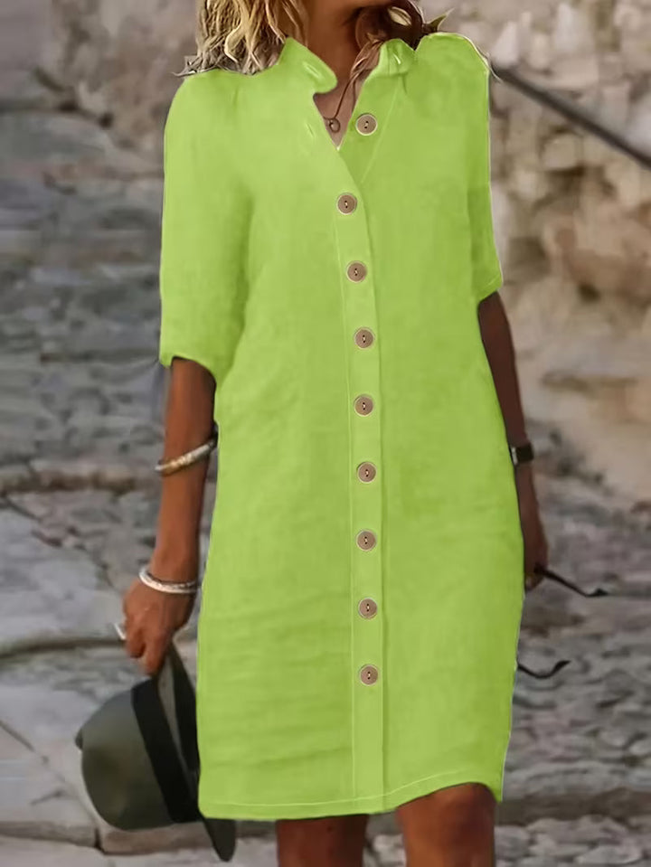Keiniza – Kurzarm-Hemd Kleid