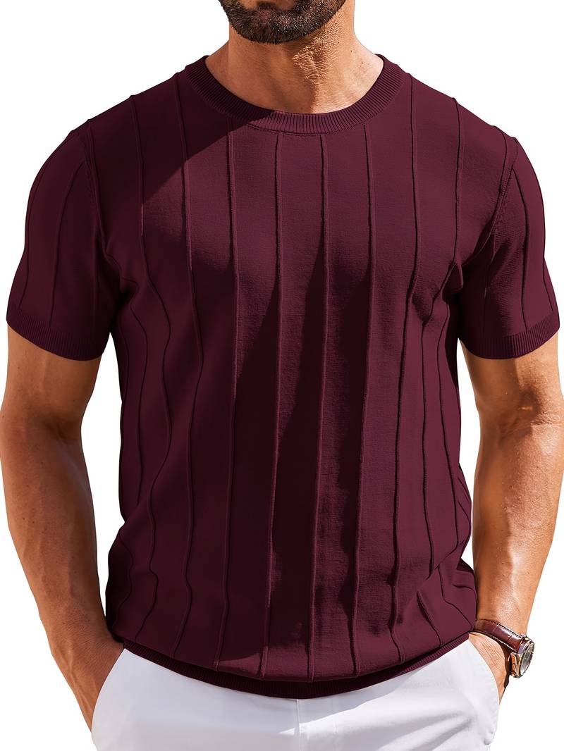 Sang - Sommer-t-shirt Aus Strick Mit Rundhalsausschnitt