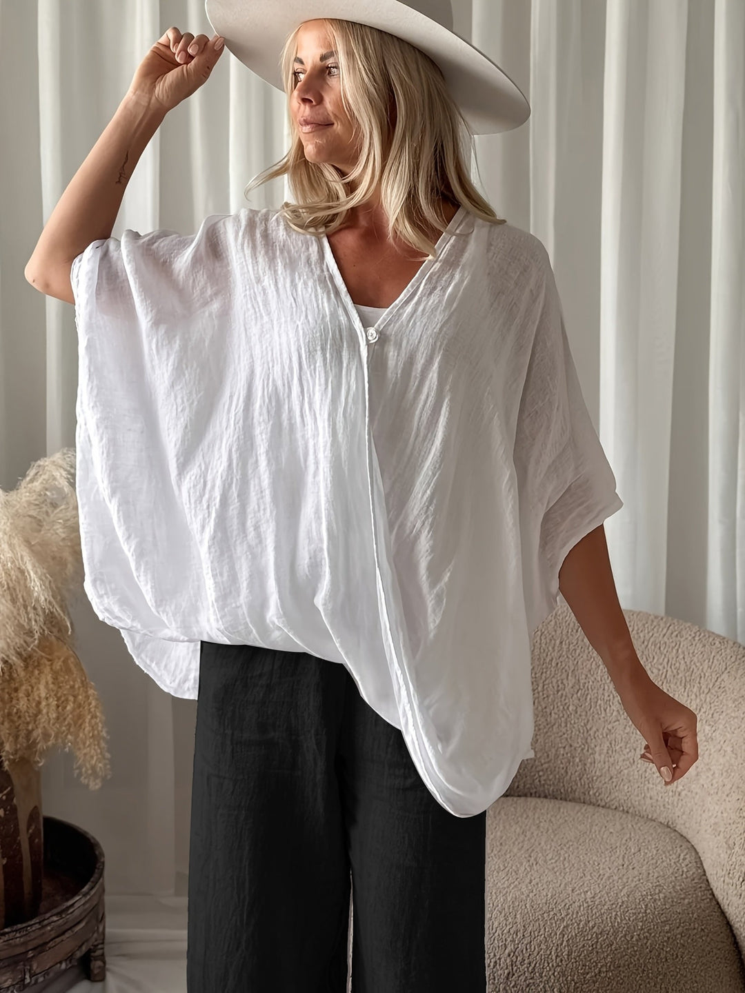 Winnie - Bluse Im Bohemian Stil Mit Weiten Ärmeln