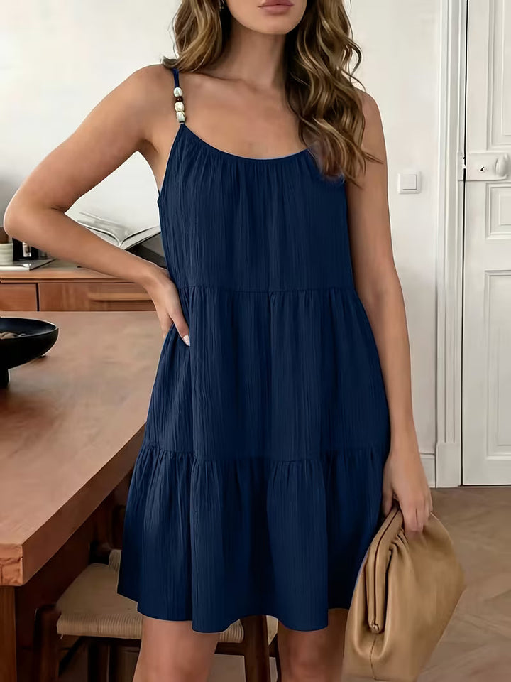 Masley – Minikleid mit Spaghettiträgern Und Lockerer Passform