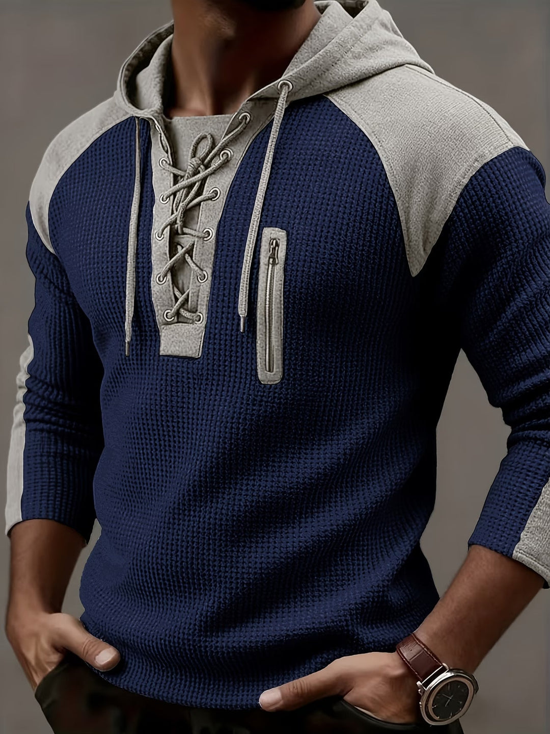 Freddie – Strukturierter Gerippter Pullover Mit Kapuze