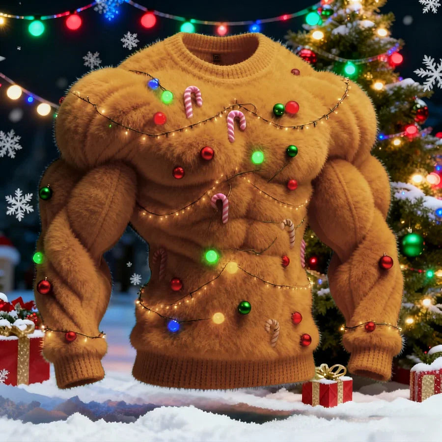 Nissanka – Eleganter Weihnachtsbaum Pullover Mit Langen Ärmeln