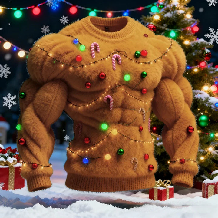 Nissanka – Eleganter Weihnachtsbaum Pullover Mit Langen Ärmeln