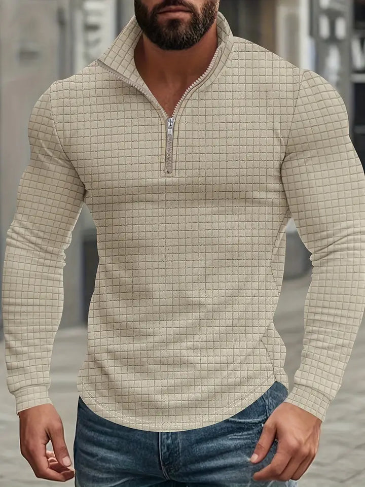 Jarryd – Langarm Sweatshirt Mit Halbem Reißverschluss