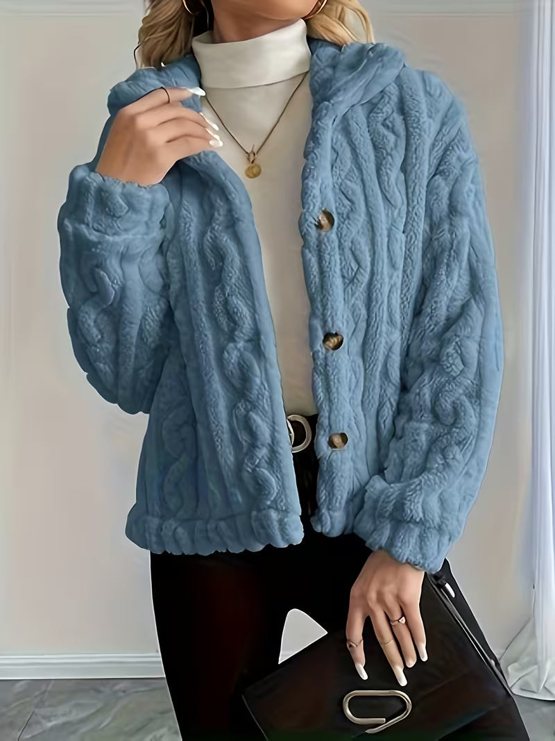 Losina – Teddyjacke MIT Zopfmuster Und Flauschigem Futter