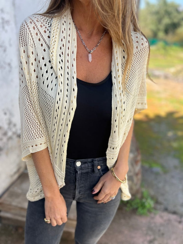 Veronique – Cardigan Mit Halben Ärmeln