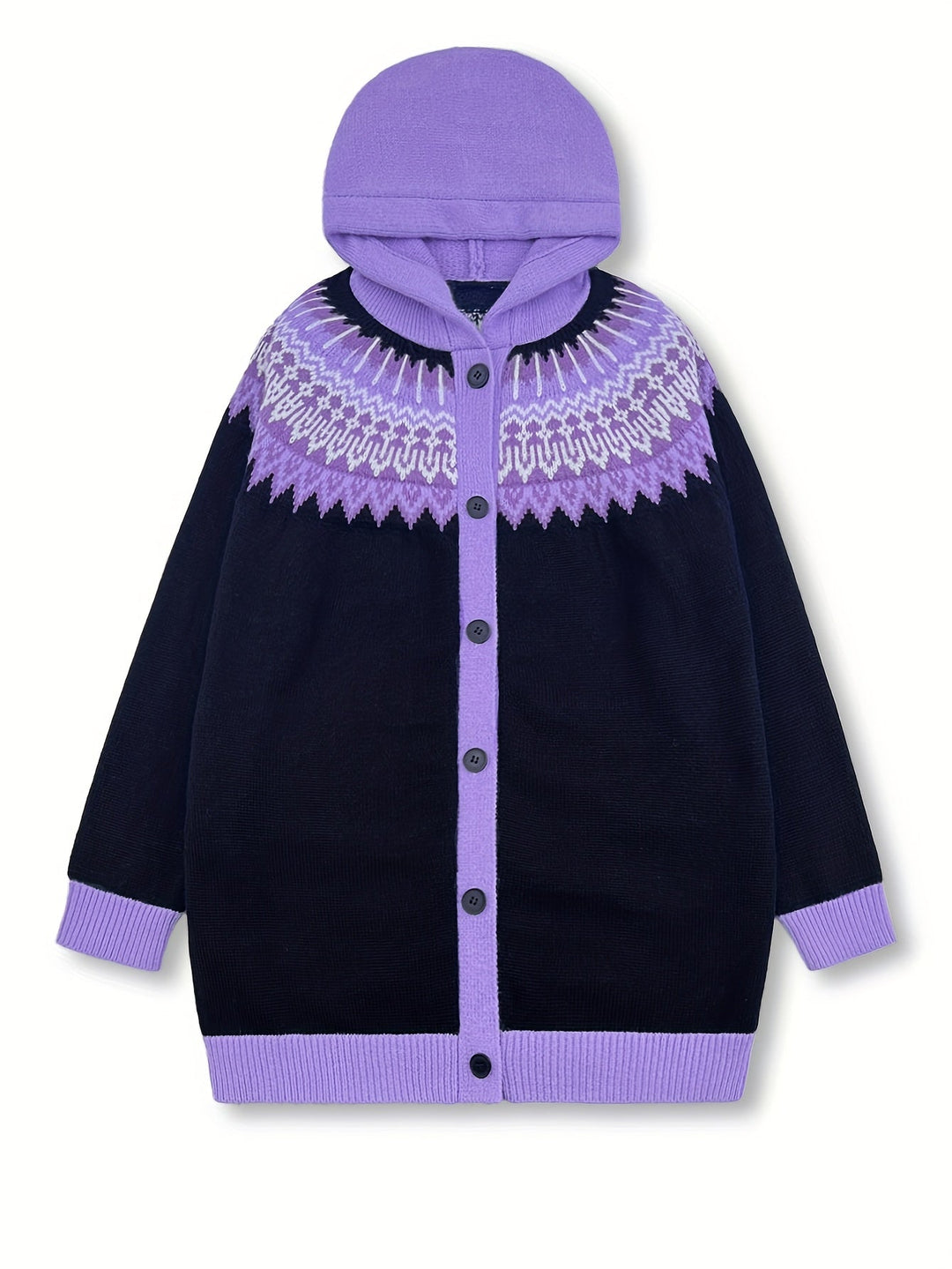 Gulnur - Eleganter Winter Pullover Mit Kapuze Und Langen Ärmeln
