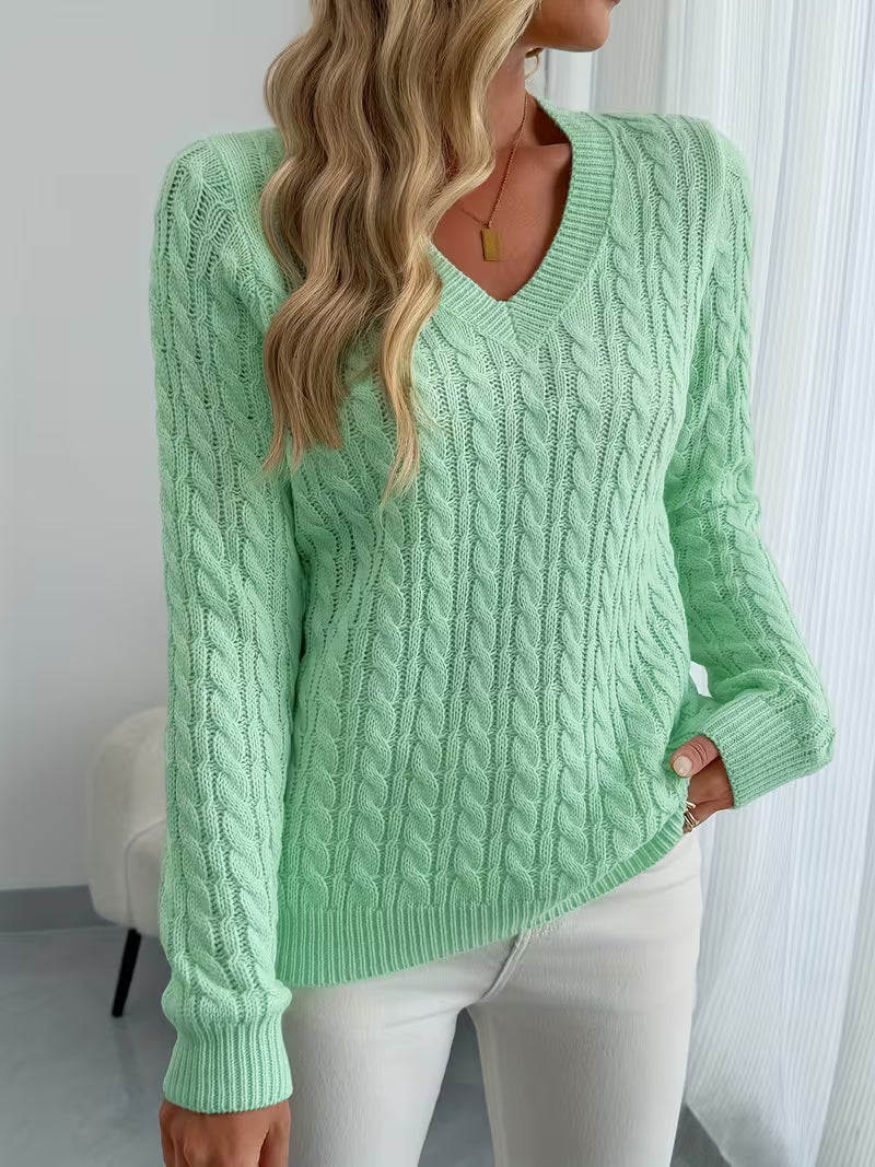 Lenea – Langarm Pullover Mit Zopfmuster