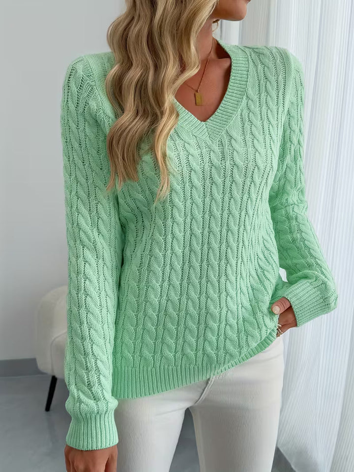 Lenea – Langarm Pullover Mit Zopfmuster