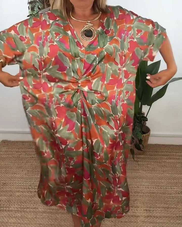 Shilisa – Kleid Mit V-Ausschnitt Und Zopfmuster
