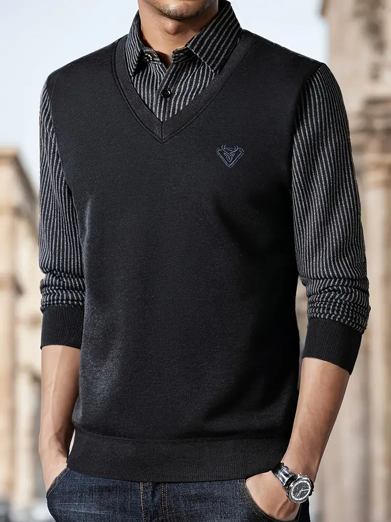 Leroy – Lässiger Langarm Strickpullover