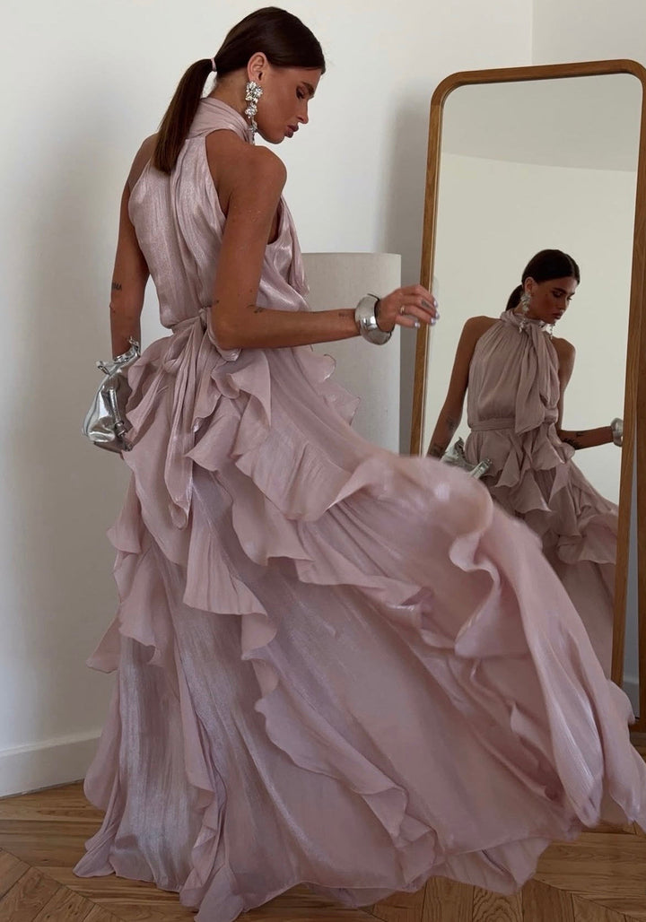 Nataly - Maxikleid Mit Gestuften Rüschen