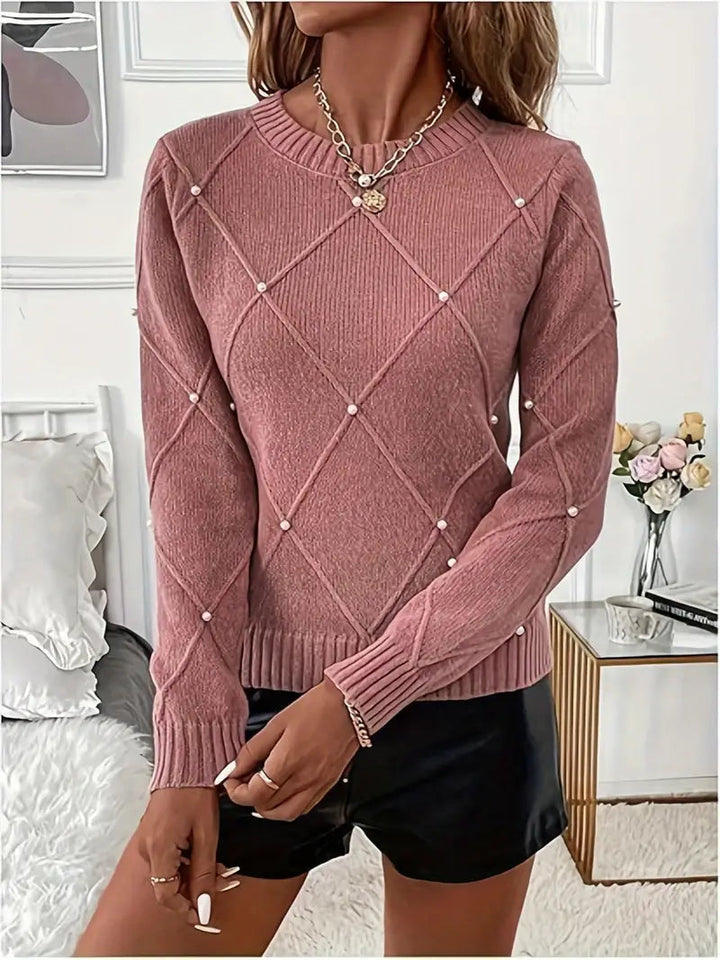 Turid – Eleganter Langarm Strickpullover