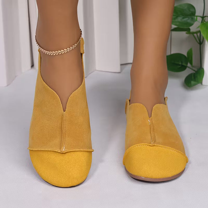 Bethan – Flexible Faltbare Flache Schuhe mit Eckiger Zehenpartie