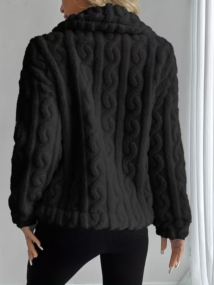 Losina – Teddyjacke MIT Zopfmuster Und Flauschigem Futter
