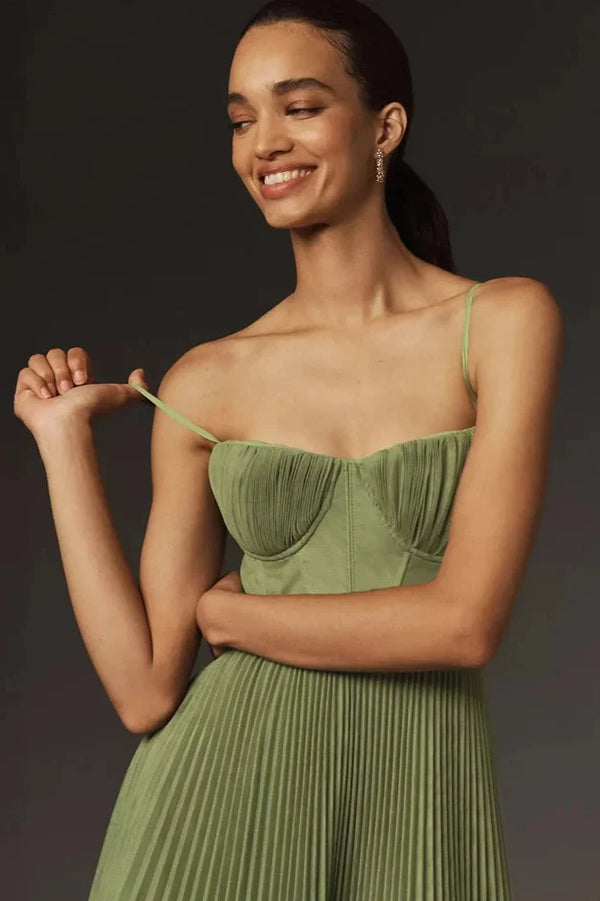 Nahia – Bustier-Maxikleid Mit Plissee