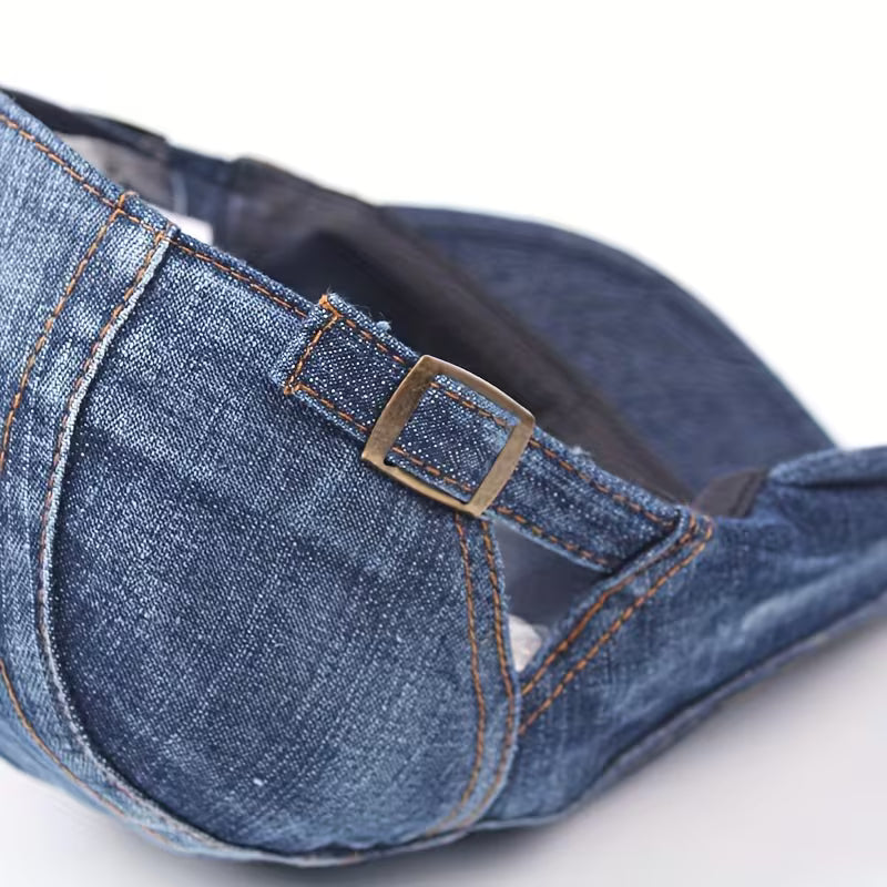 DenimCrown – Lässige Unisex Jeans-Baskenmütze