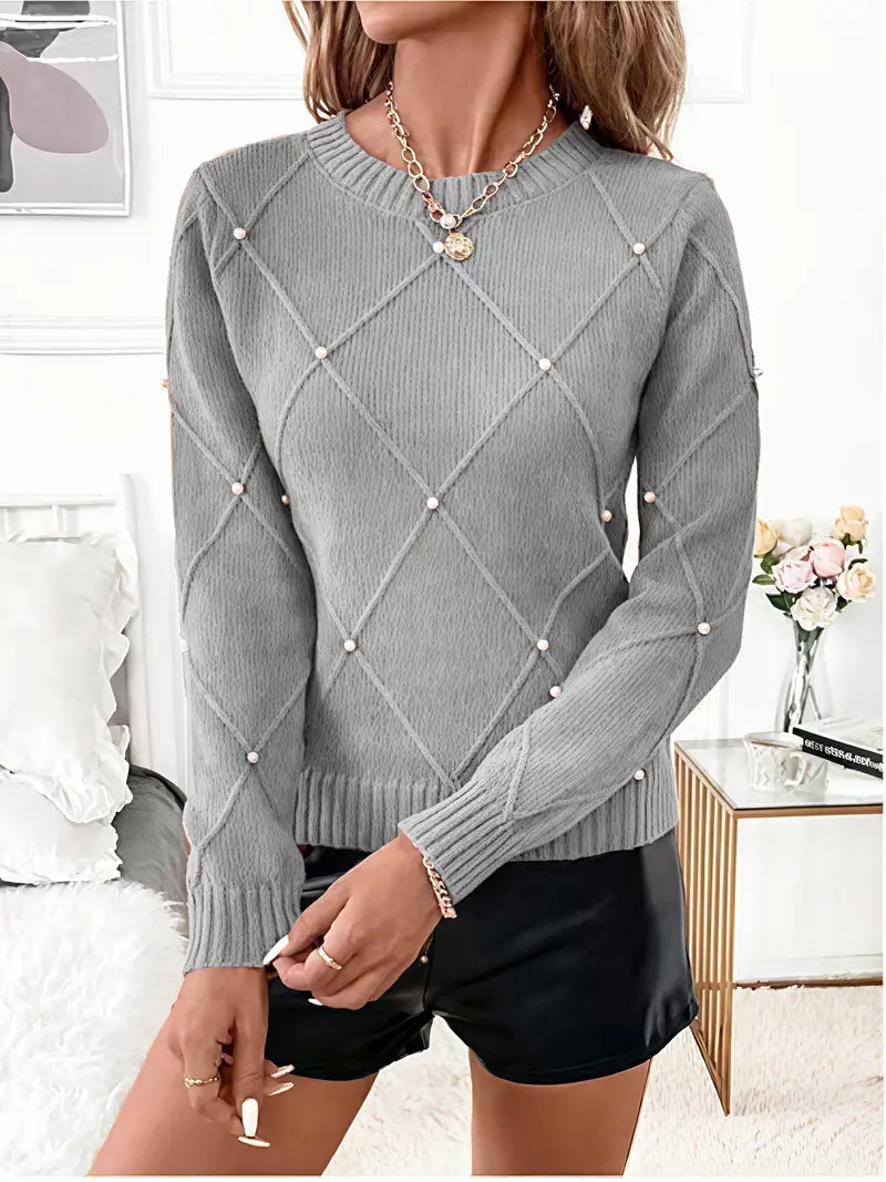 Turid – Eleganter Langarm Strickpullover