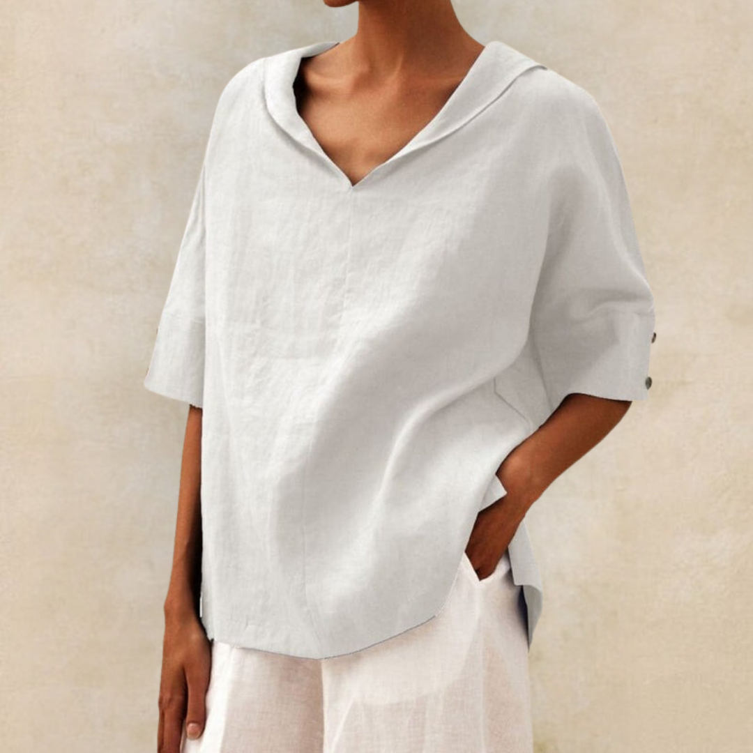 Zoe - Lässige, Locker Sitzende Bluse