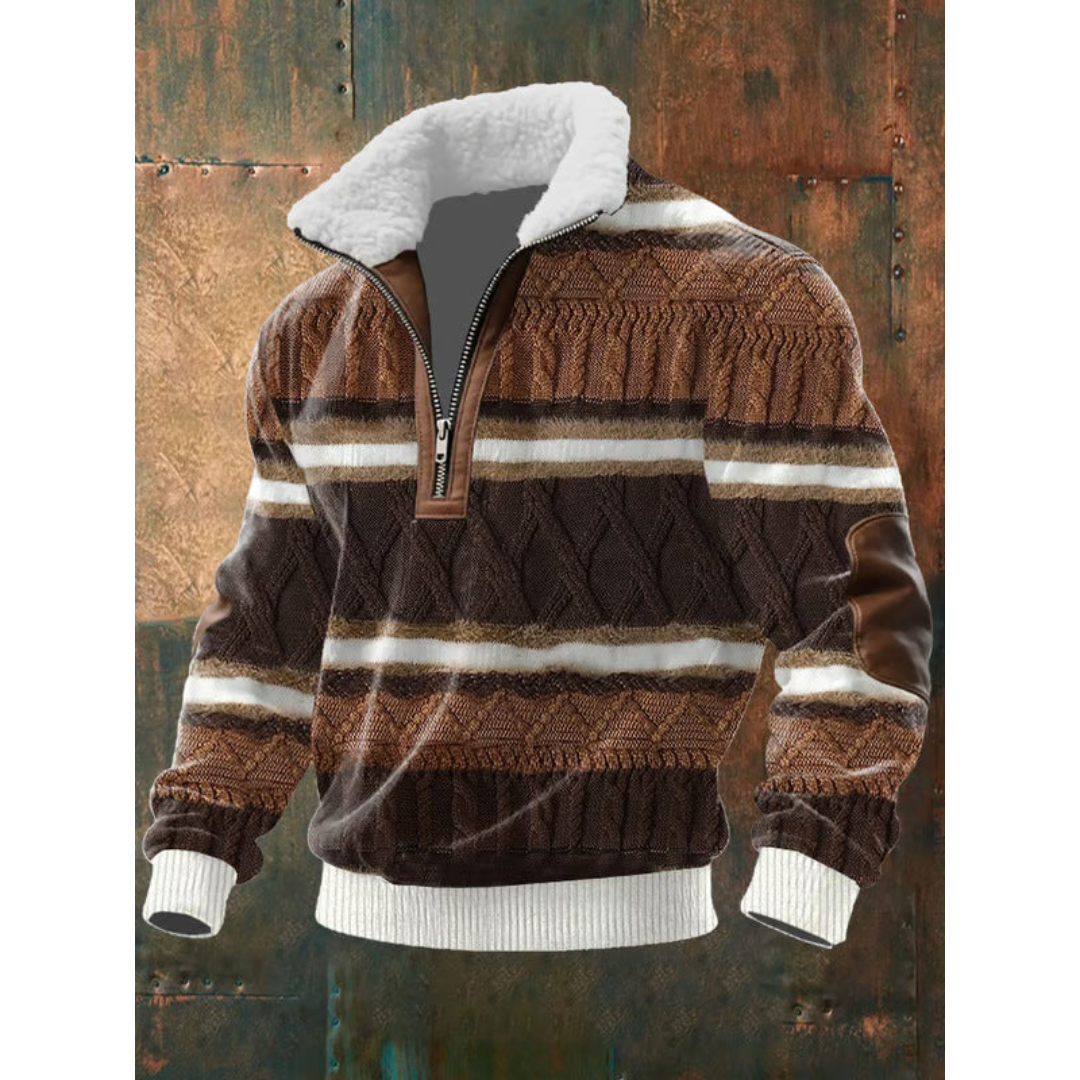 Ibrahima – Fleece Rollkragen Pullover Mit Reißverschluss