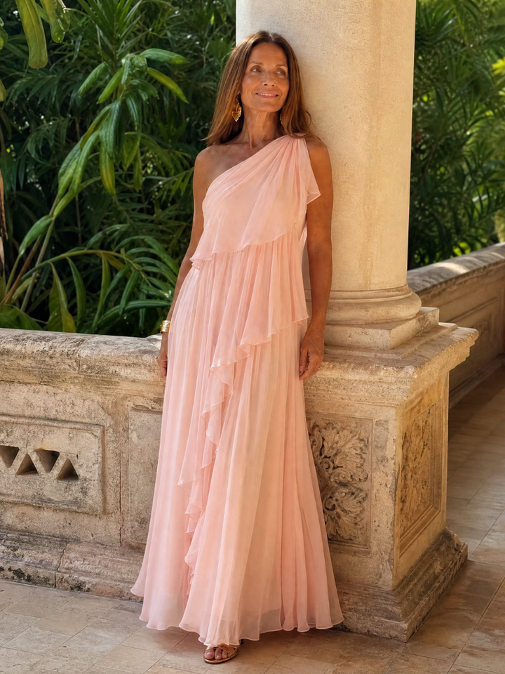 Seyma -Maxikleid mit Rüschen