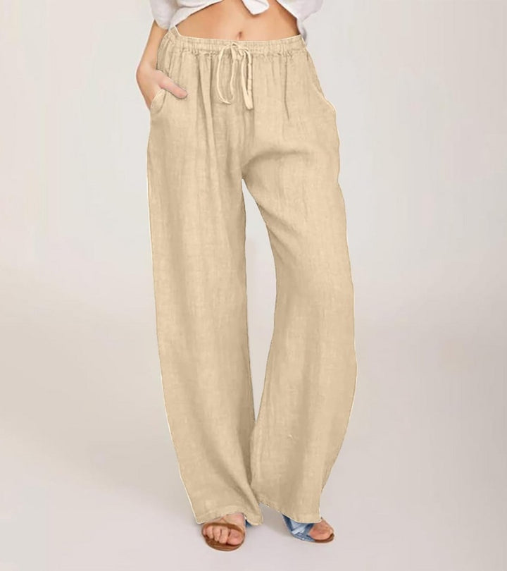 Maialen – Leinenhose Mit Weitem Bein Für Den Sommer