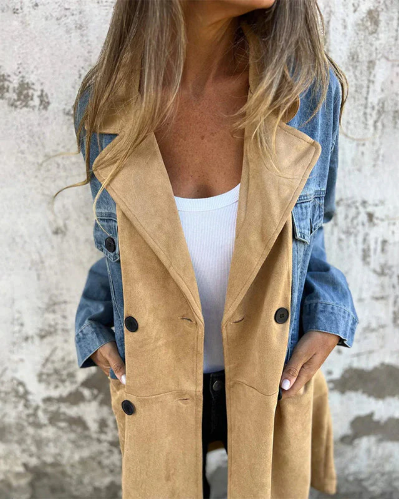 Olatz – Jeans-Trench Mantel