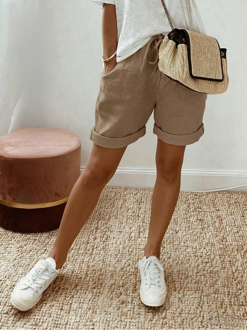 Keely - Bequeme Leinen Shorts
